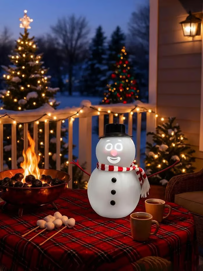 Christmas Talking Animated Winking Snowman